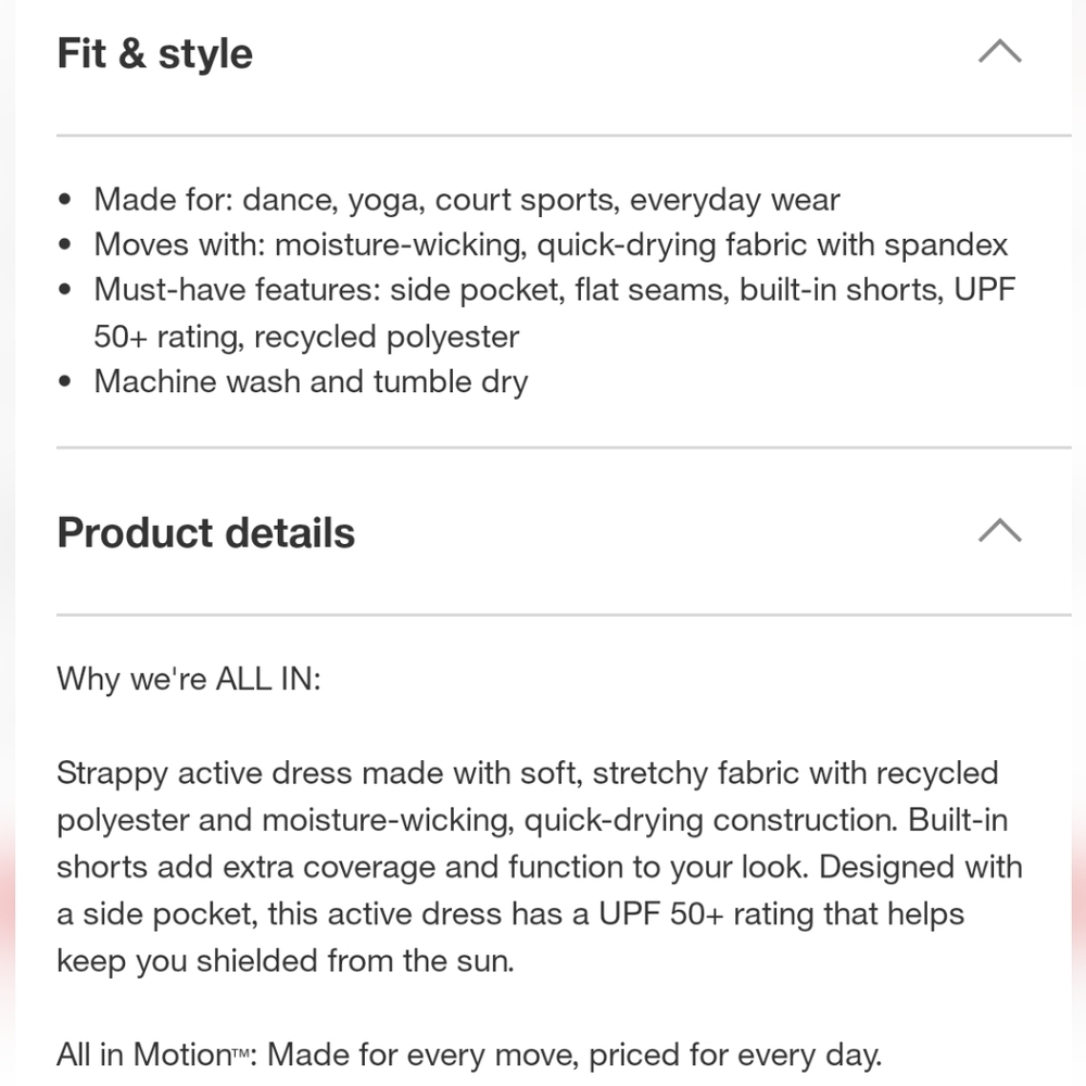 All In Motion Athletic Dresses - Picture 4 of 7